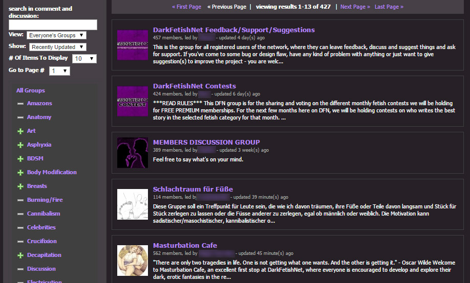 Dark Fetish Net screenshot