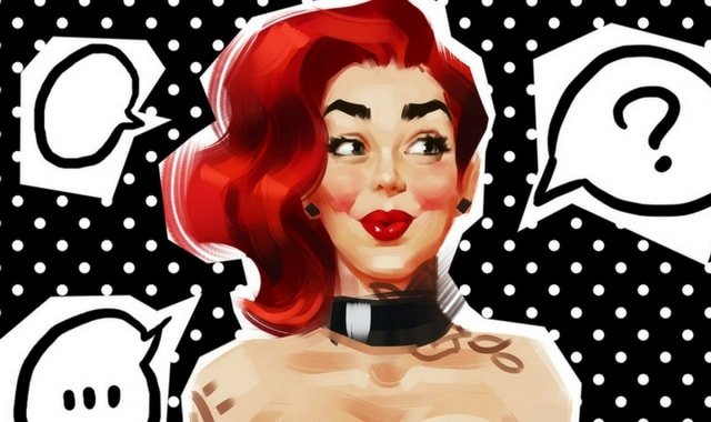 Illustration of Woman. Privacy and Openness in Kink Relationships 