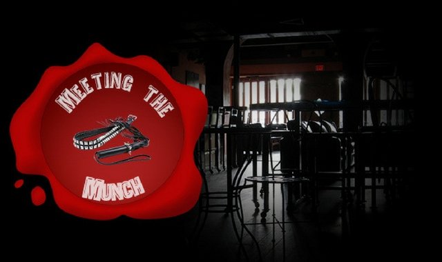 Fetish munch meetup at a restaurant