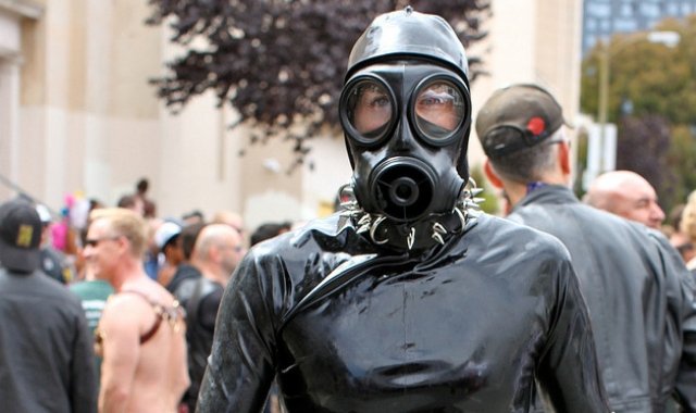 man in a gimp suit 