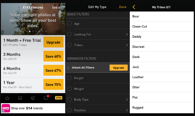 Grindr app screenshot