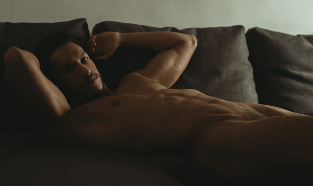 man lying on the bed 