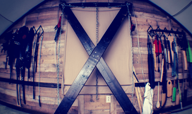 The St. Andrew's cross - one of many BDSM torture devices