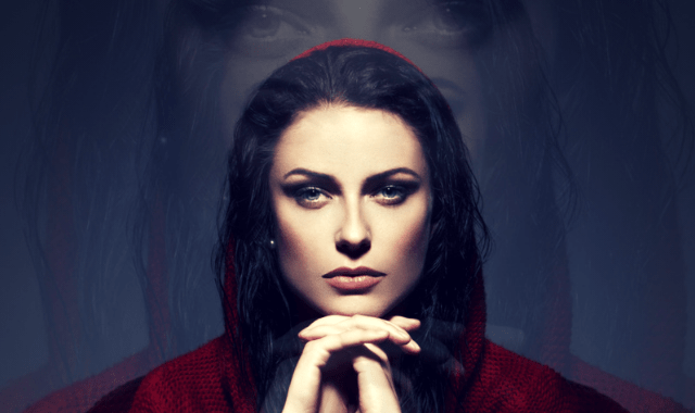 Woman in read with a hypno fetish