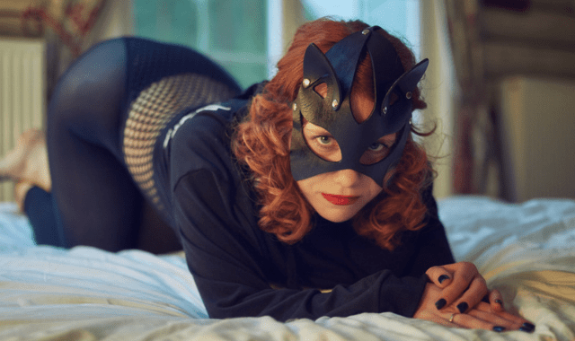 Kinky Halloween cat mask