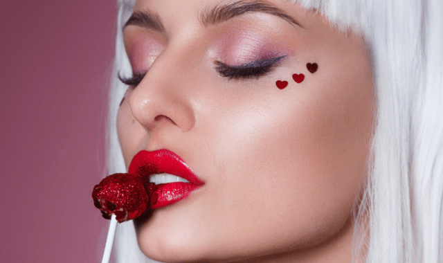 BDSM erotica sexy woman with lollipop