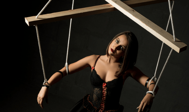 Fetishisation - objectified woman as a puppet