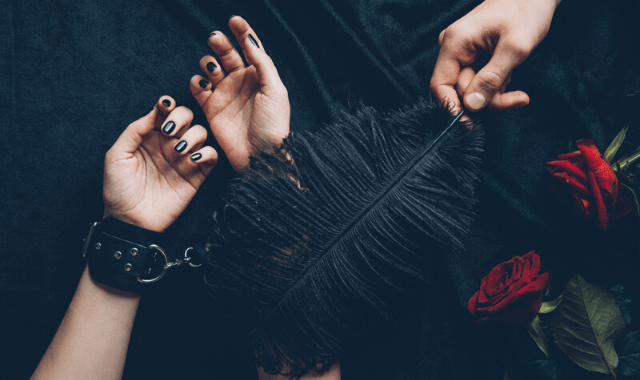 Sex is a spectrum: handcuffs and a black feather
