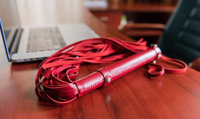 Whip and laptop for online dating sites like FetLife